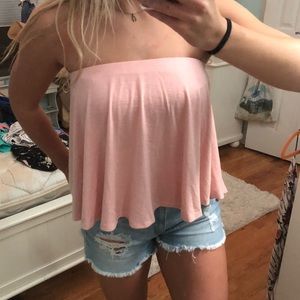 Forever 21 flowy pink tube top